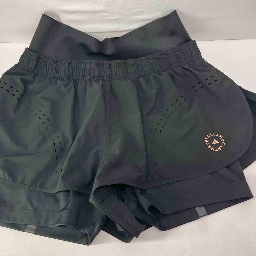 Adidas by Stella McCartney Black TruePurpose Double-Layer Technical Shorts